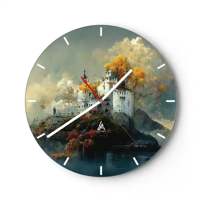 Reloj de pared – Reloj de vidrio – El comienzo de una historia romántica – 40×40 cm