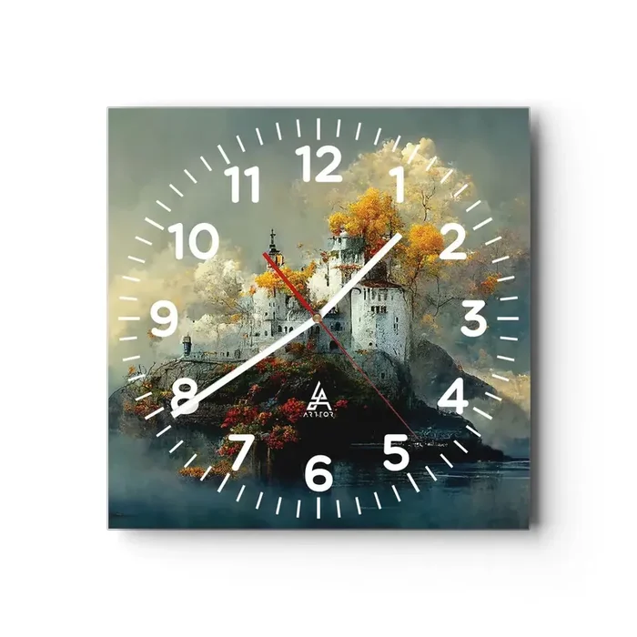 Reloj de pared – Reloj de vidrio – El comienzo de una historia romántica – 40×40 cm