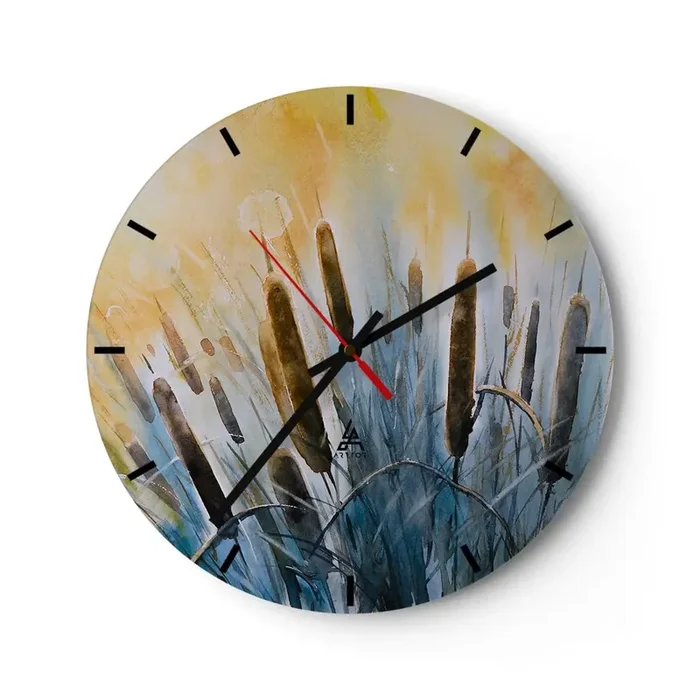 Reloj de pared – Reloj de vidrio – El frío del agua, el calor del sol – 40×40 cm
