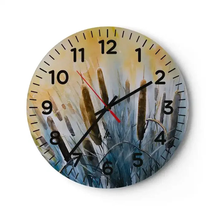 Reloj de pared – Reloj de vidrio – El frío del agua, el calor del sol – 40×40 cm