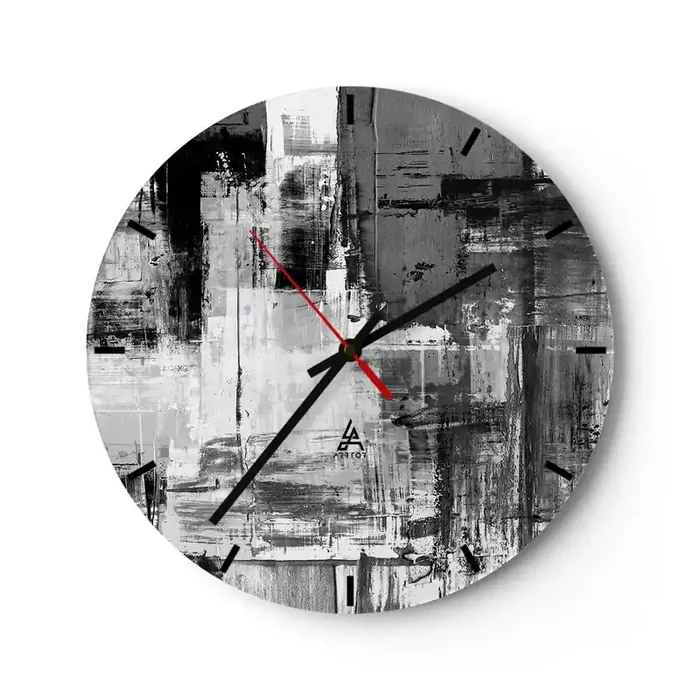 Reloj de pared – Reloj de vidrio – El gris es hermoso – 40×40 cm