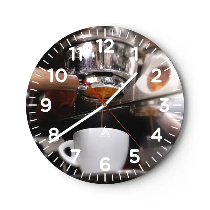 Reloj de pared – Reloj de vidrio – El mejor momento del día – 40×40 cm
