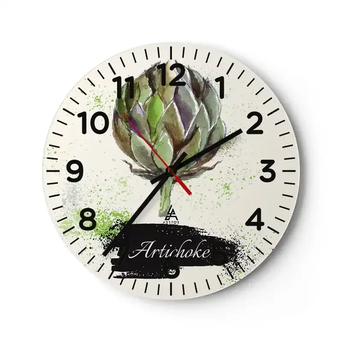 Reloj de pared – Reloj de vidrio – El sabor del otoño – 30×30 cm