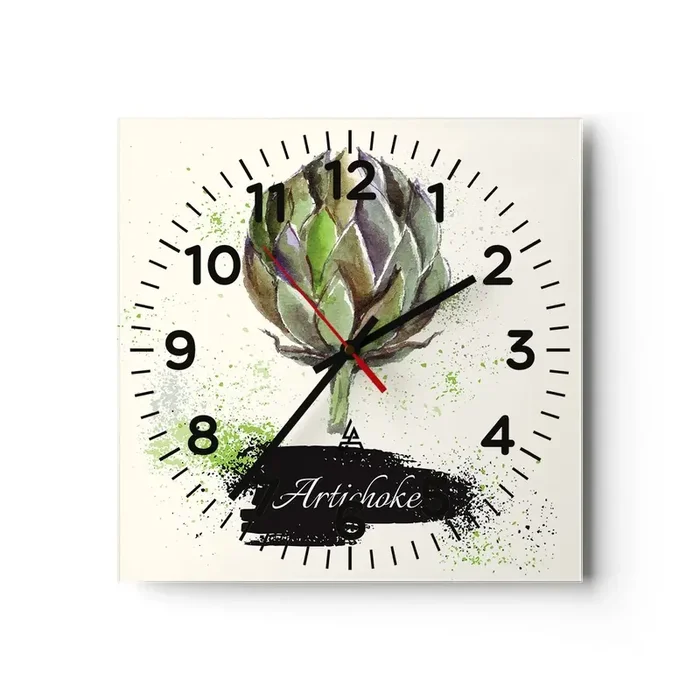 Reloj de pared – Reloj de vidrio – El sabor del otoño – 30×30 cm