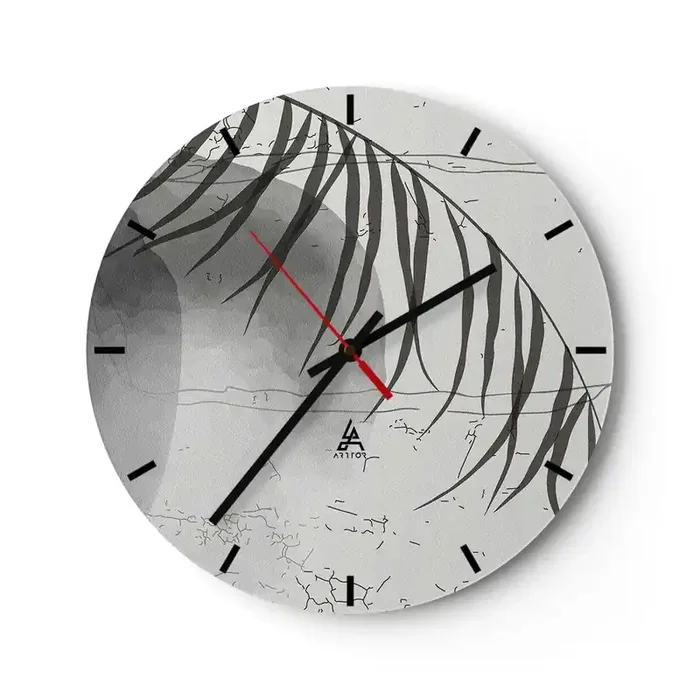 Reloj de pared – Reloj de vidrio – El sutil exotismo de la naturaleza – 40×40 cm