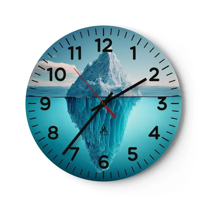 Reloj de pared – Reloj de vidrio – El trono de hielo – 30×30 cm