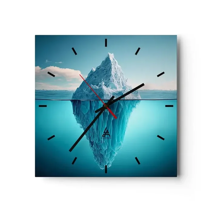 Reloj de pared – Reloj de vidrio – El trono de hielo – 40×40 cm