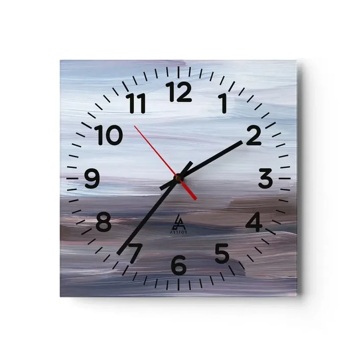 Reloj de pared – Reloj de vidrio – Elementos agua – 30×30 cm