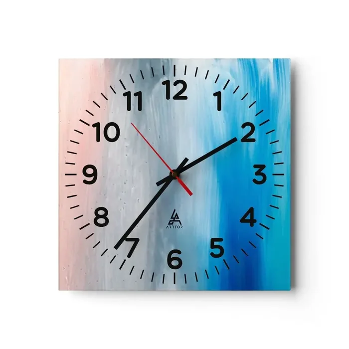 Reloj de pared – Reloj de vidrio – Elementos aire – 40×40 cm