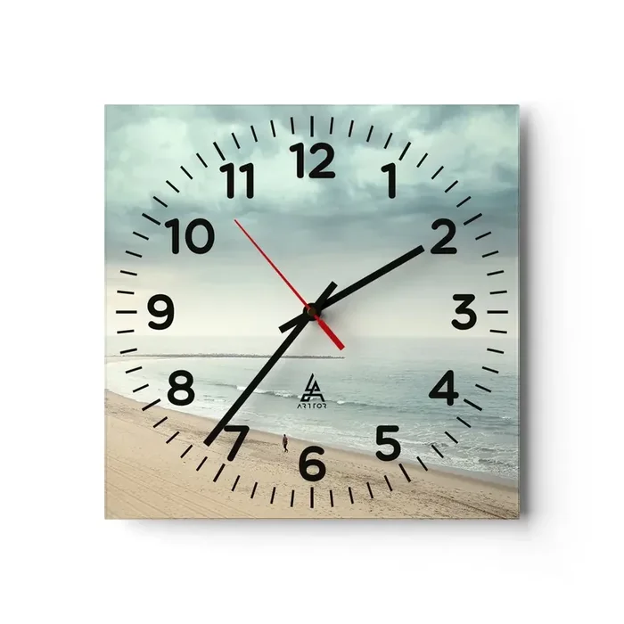 Reloj de pared – Reloj de vidrio – En busca de la paz – 30×30 cm