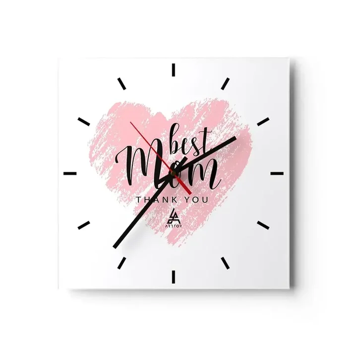 Reloj de pared – Reloj de vidrio – En cualquier momento de tu vida – 40×40 cm