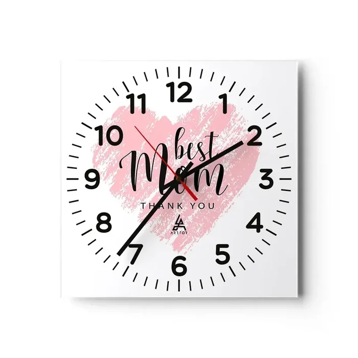Reloj de pared – Reloj de vidrio – En cualquier momento de tu vida – 40×40 cm