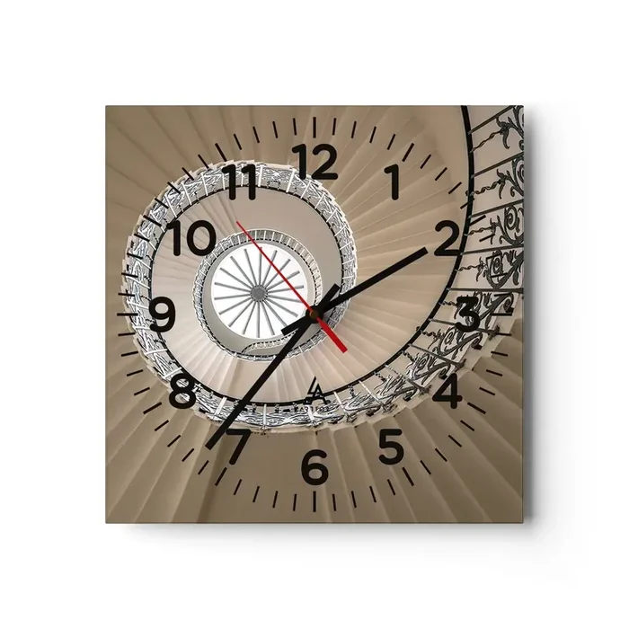 Reloj de pared – Reloj de vidrio – En el interior de una concha – 30×30 cm