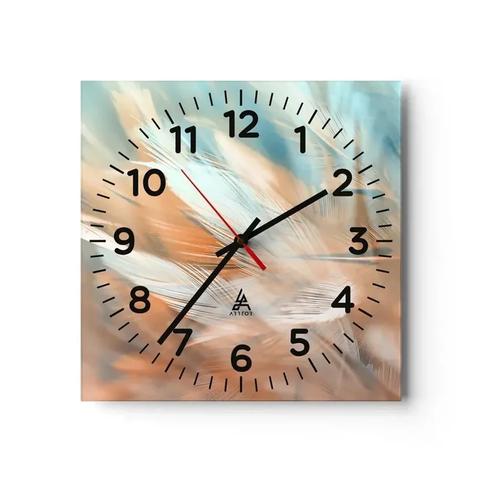 Reloj de pared – Reloj de vidrio – En la tierra de la suavidad – 30×30 cm
