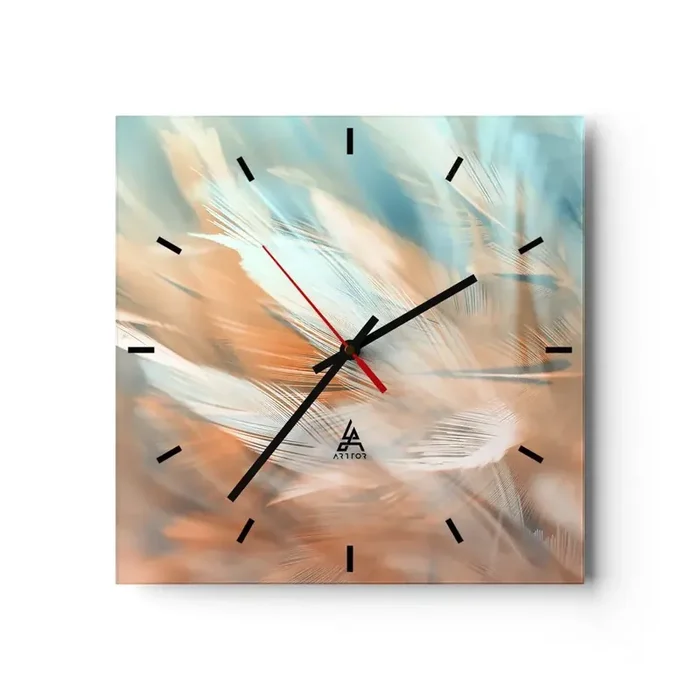 Reloj de pared – Reloj de vidrio – En la tierra de la suavidad – 40×40 cm