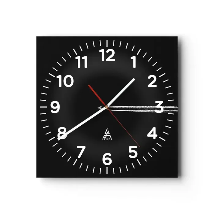 Reloj de pared – Reloj de vidrio – En otra dimensión – 30×30 cm