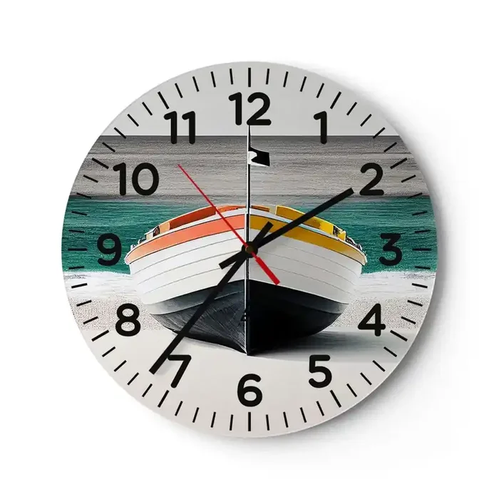 Reloj de pared – Reloj de vidrio – En su lugar exacto – 30×30 cm