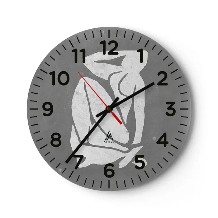 Reloj de pared – Reloj de vidrio – En sus pensamientos – 30×30 cm