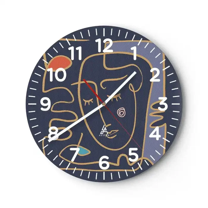 Reloj de pared – Reloj de vidrio – En un maravilloso sueño – 30×30 cm