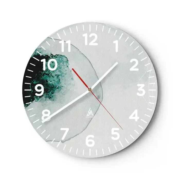 Reloj de pared – Reloj de vidrio – En una gota de agua – 40×40 cm