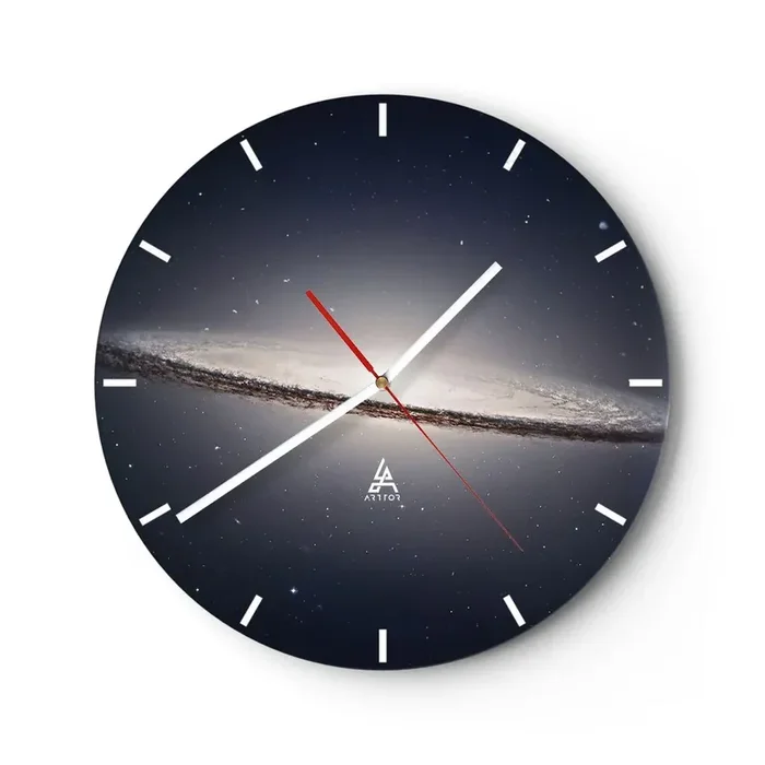 Reloj de pared – Reloj de vidrio – Érase una vez en una galaxia muy, muy lejana…. – 40×40 cm