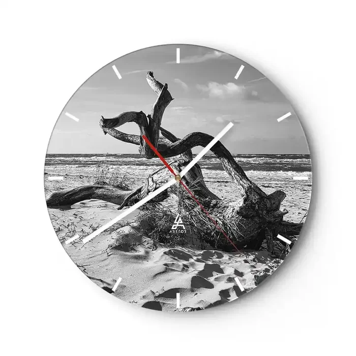 Reloj de pared – Reloj de vidrio – Escultura marina – 40×40 cm