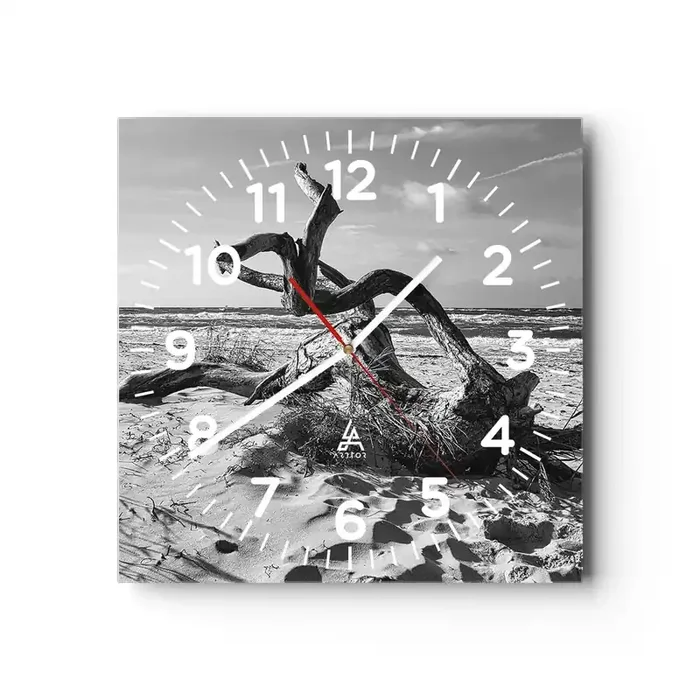 Reloj de pared – Reloj de vidrio – Escultura marina – 40×40 cm