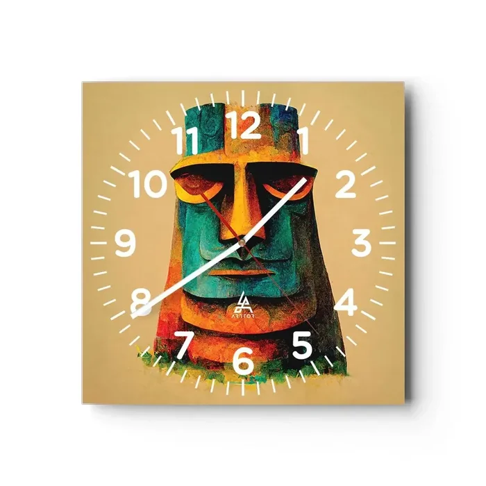 Reloj de pared – Reloj de vidrio – Escultural, pero simpática – 30×30 cm