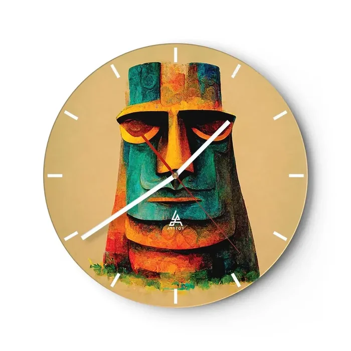 Reloj de pared – Reloj de vidrio – Escultural, pero simpática – 40×40 cm