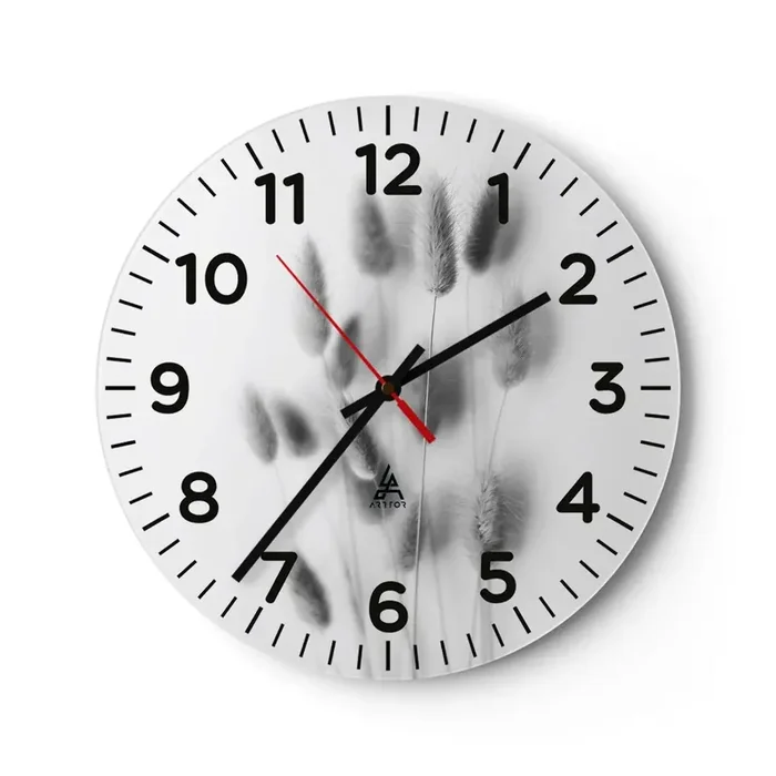 Reloj de pared – Reloj de vidrio – Esponjas naturales – 40×40 cm