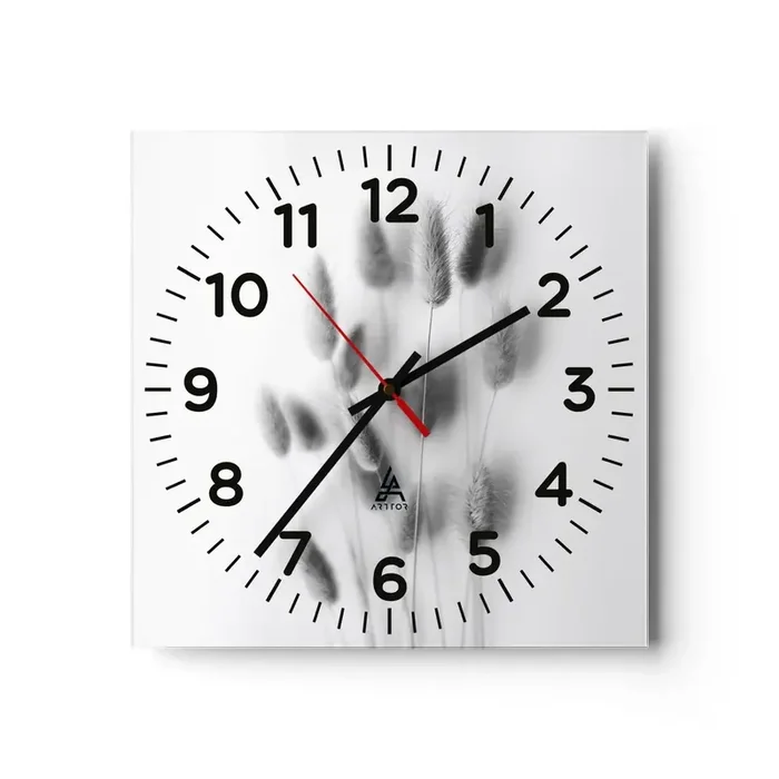 Reloj de pared – Reloj de vidrio – Esponjas naturales – 40×40 cm