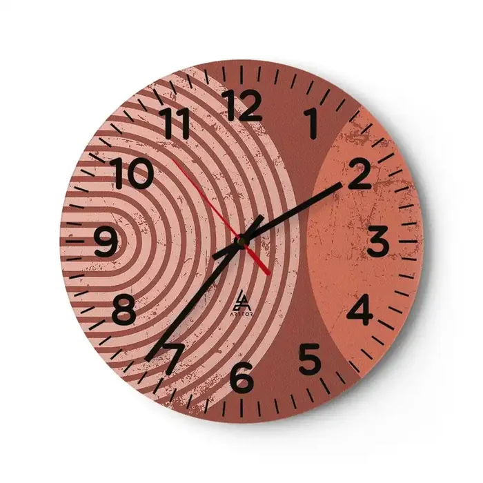 Reloj de pared – Reloj de vidrio – Estrecha relación – 30×30 cm