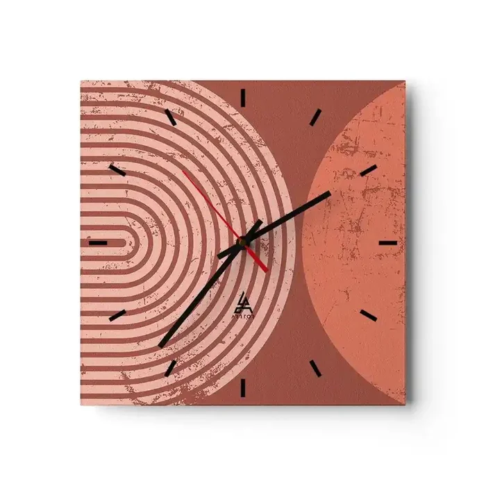 Reloj de pared – Reloj de vidrio – Estrecha relación – 40×40 cm
