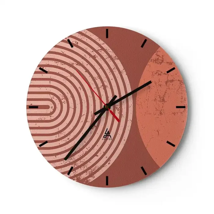 Reloj de pared – Reloj de vidrio – Estrecha relación – 40×40 cm