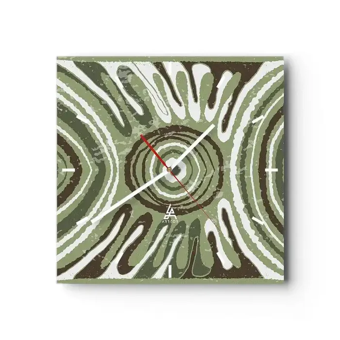 Reloj de pared – Reloj de vidrio – Explosión de emociones – 40×40 cm