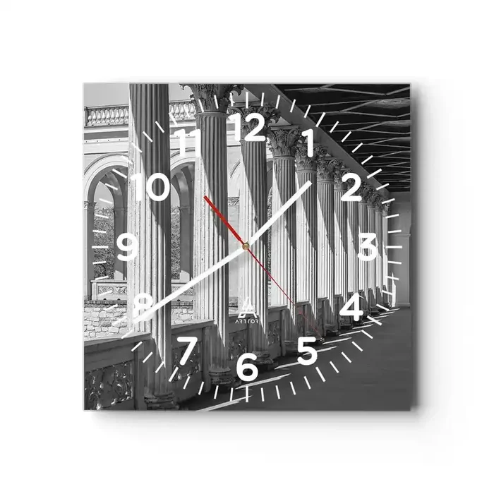 Reloj de pared – Reloj de vidrio – Galería soleada – 30×30 cm