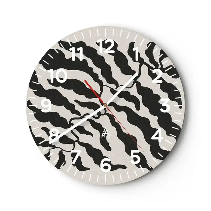 Reloj de pared – Reloj de vidrio – La naturaleza de un cuadrado – 30×30 cm