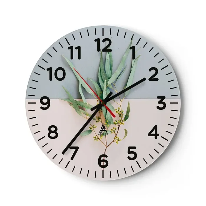Reloj de pared – Reloj de vidrio – La sutileza del pastel – 30×30 cm