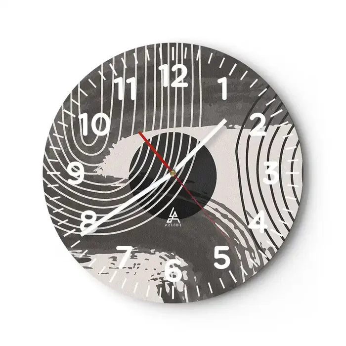 Reloj de pared – Reloj de vidrio – La victoria del óvalo – 30×30 cm