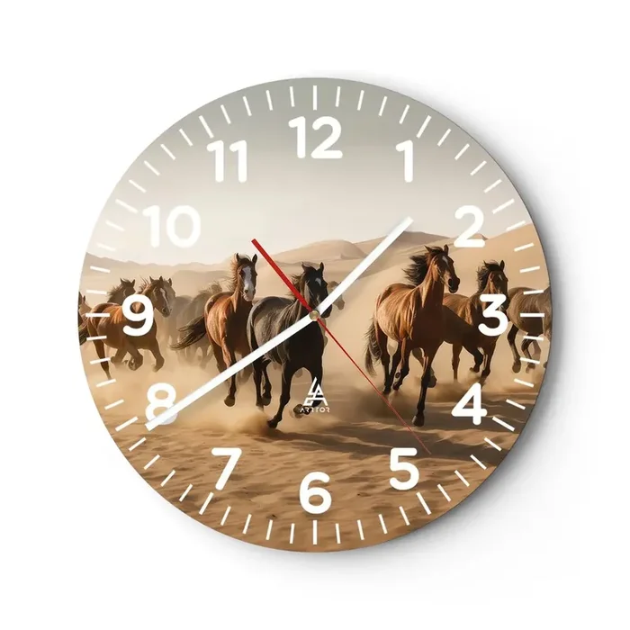 Reloj de pared – Reloj de vidrio – Libre como el viento – 40×40 cm