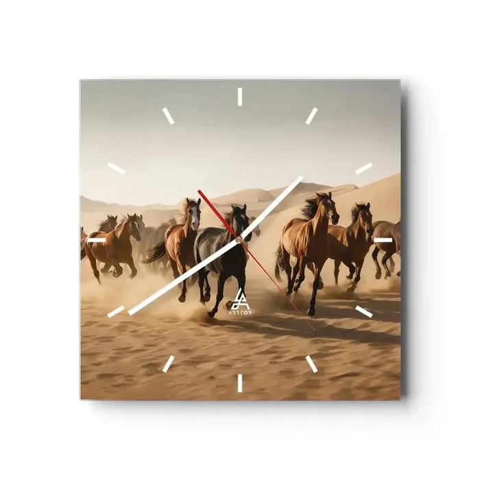 Reloj de pared – Reloj de vidrio – Libre como el viento – 40×40 cm