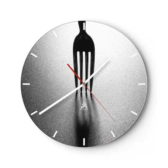 Reloj de pared – Reloj de vidrio – Luz y sombra – 40×40 cm