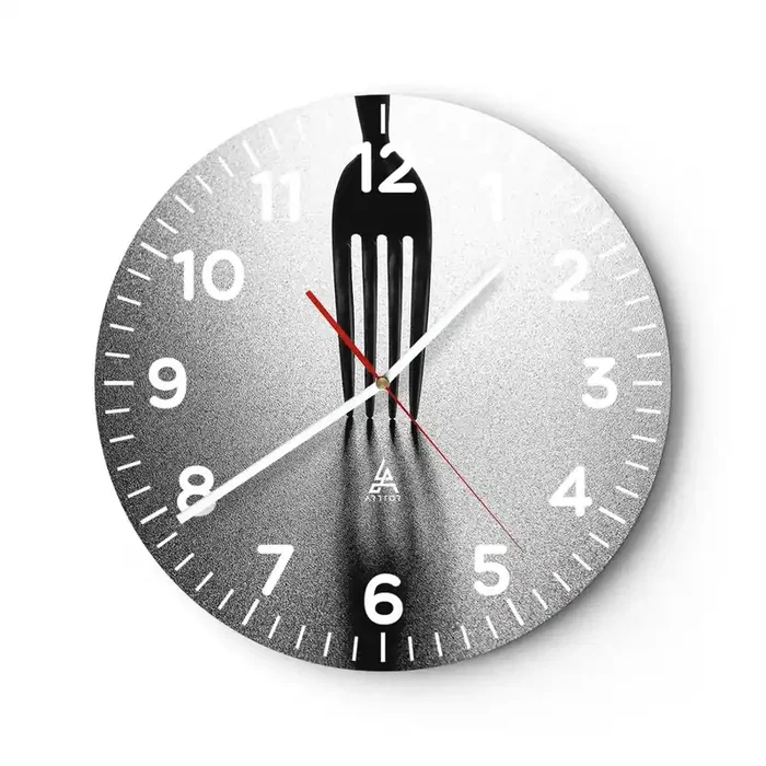 Reloj de pared – Reloj de vidrio – Luz y sombra – 40×40 cm