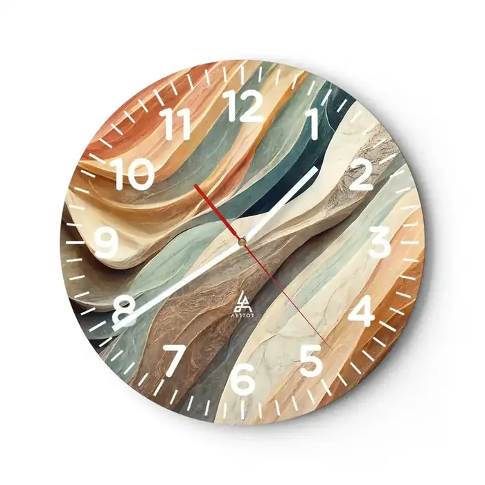 Reloj de pared – Reloj de vidrio – Momentos previos al cambio – 40×40 cm