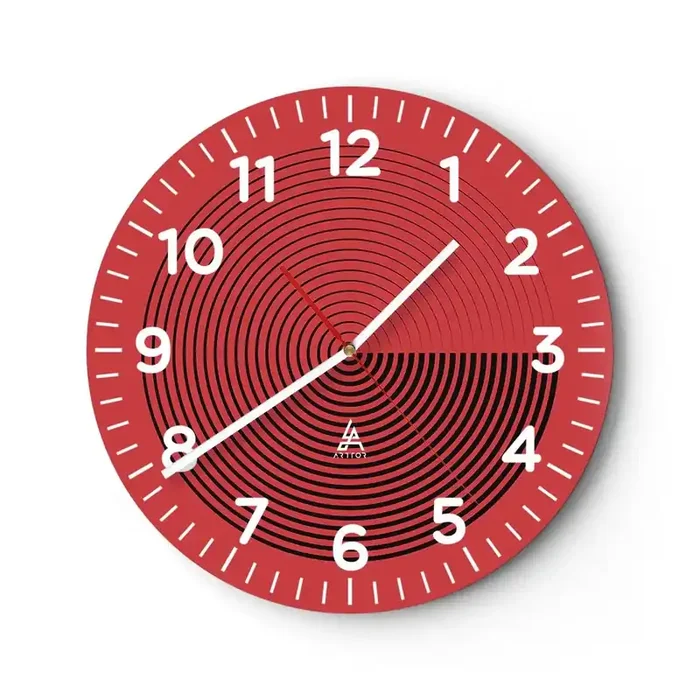 Reloj de pared – Reloj de vidrio – Movimiento circular – 30×30 cm