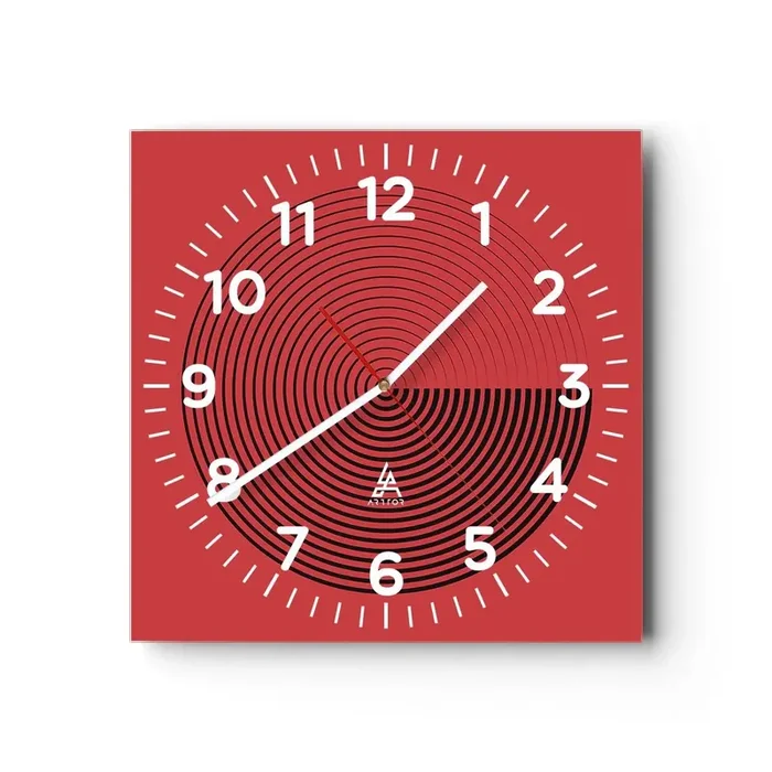 Reloj de pared – Reloj de vidrio – Movimiento circular – 40×40 cm