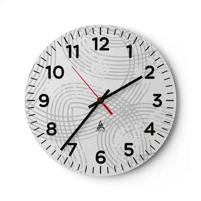 Reloj de pared – Reloj de vidrio – No hay camino recto – 30×30 cm