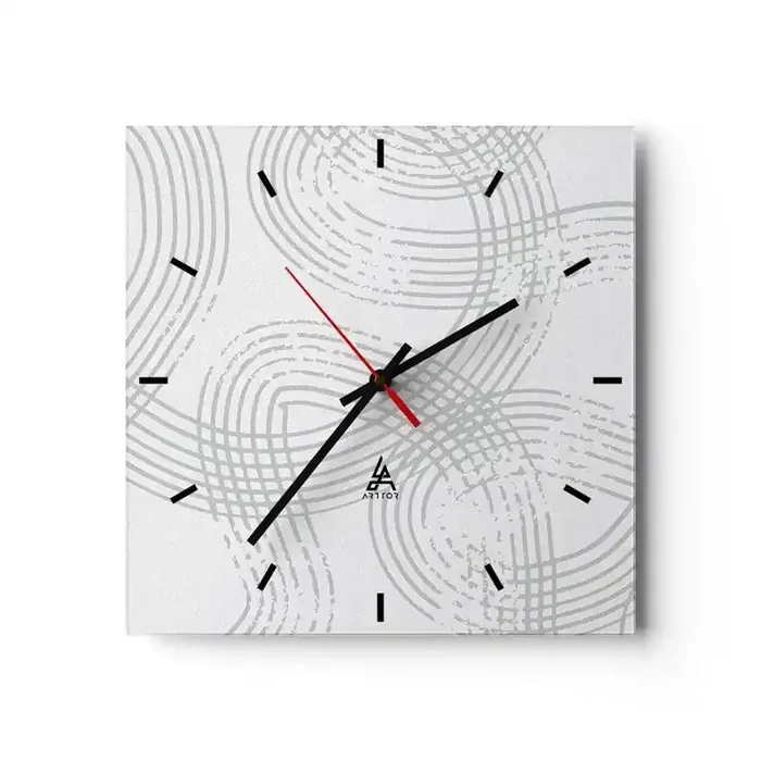 Reloj de pared – Reloj de vidrio – No hay camino recto – 40×40 cm