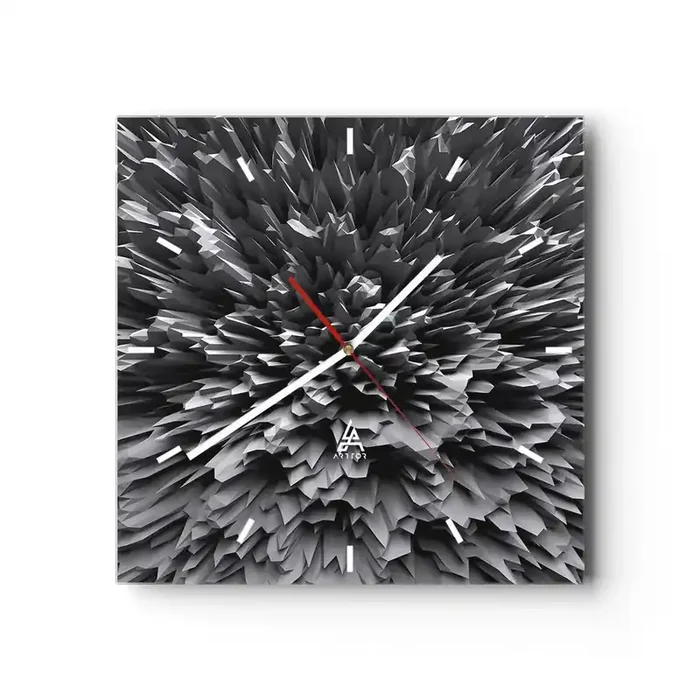 Reloj de pared – Reloj de vidrio – No puede ser más afilado – 40×40 cm