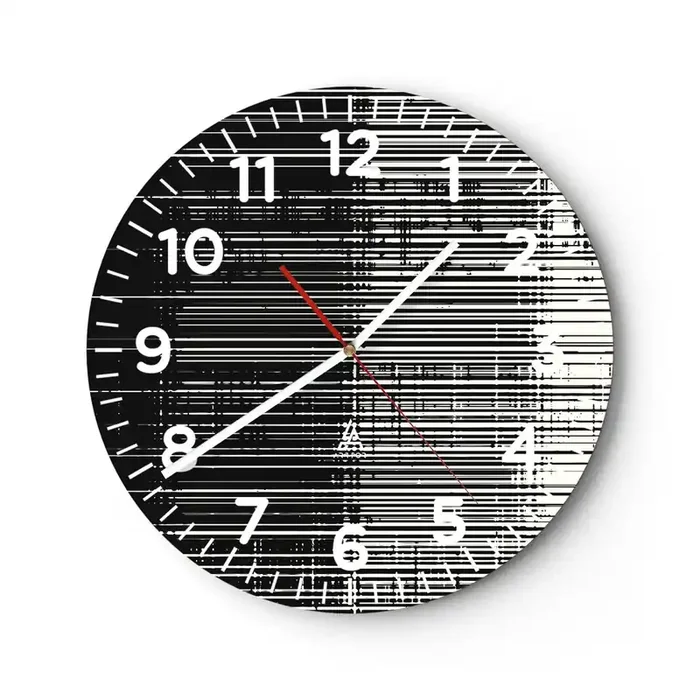 Reloj de pared – Reloj de vidrio – Ondas y vibraciones – 40×40 cm